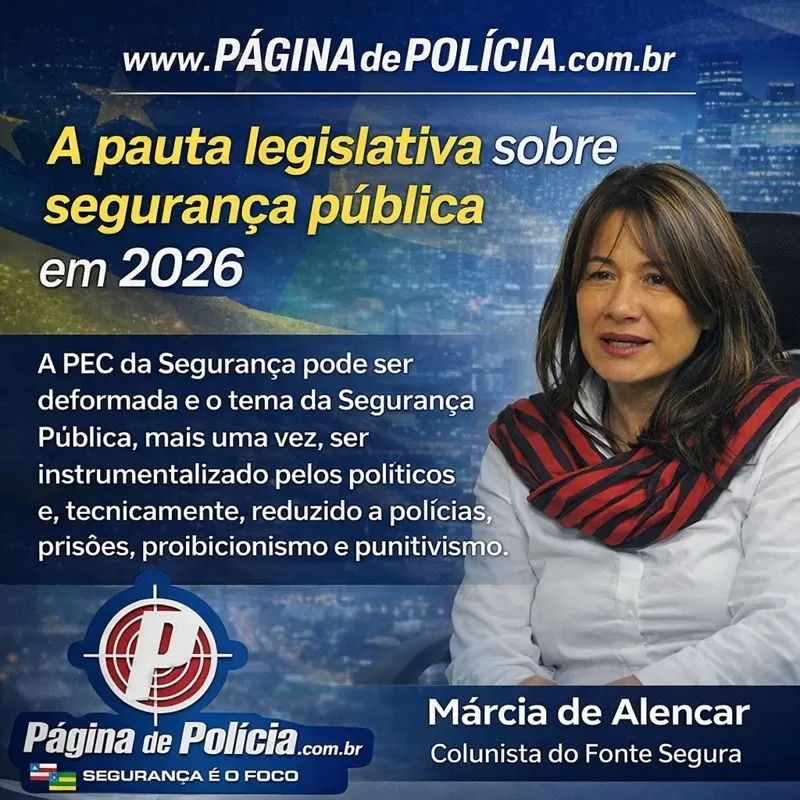 A pauta legislativa sobre segurança pública em 2026