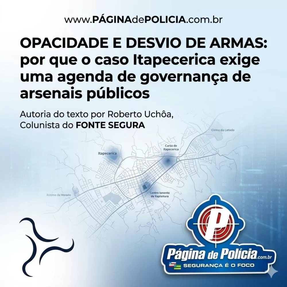 OPACIDADE E DESVIO DE ARMAS: por que o caso Itapecerica exige uma agenda de governança de arsenais públicos.