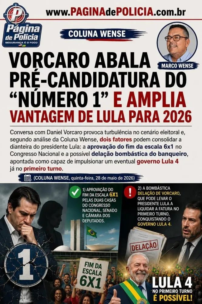 Vorcaro abala pré-candidatura do “número 1” e amplia vantagem de Lula para 2026