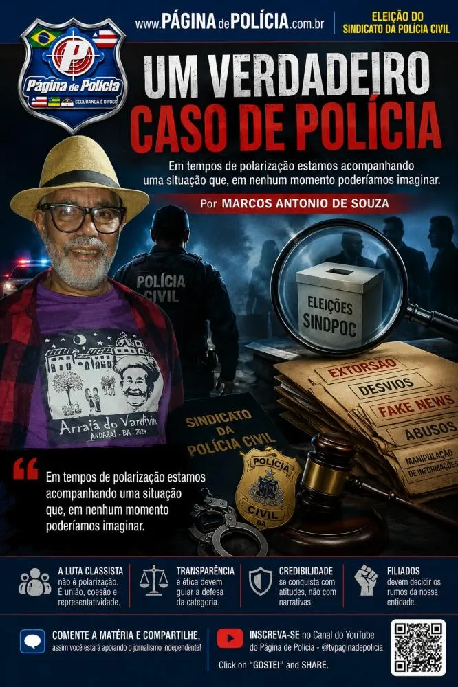 ELEIÇÃO DO SINDICATO DA POLÍCIA CIVIL, UM VERDADEIRO CASO DE POLÍCIA