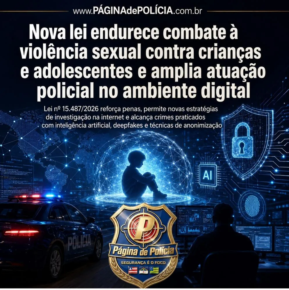 Nova lei endurece combate à violência sexual contra crianças e adolescentes e amplia atuação policial no ambiente digital