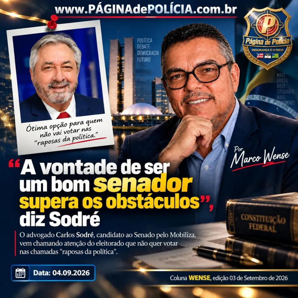 “A vontade de ser um bom senador supera os obstáculos”, diz Sodré