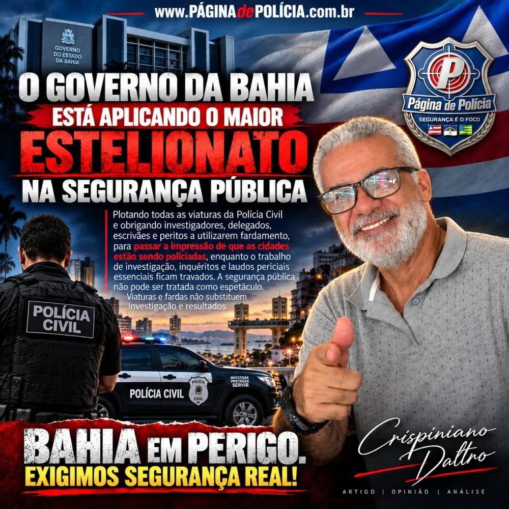 ENTENDA O ESTELIONATO NA SEGURANÇA DA BAHIA