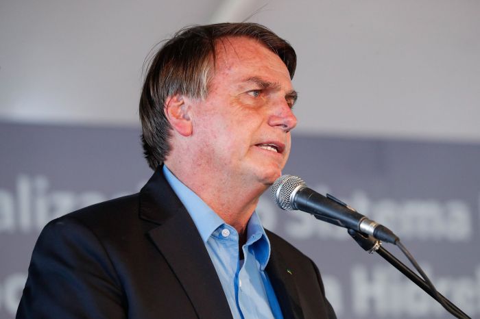 Bolsonaro durante lançamento da Revitalização do Sistema HVDC de Furnas Associado à Usina Hidrelétrica de Itaipu - (Foto: Alan Santos/PR - 25.02.2021)