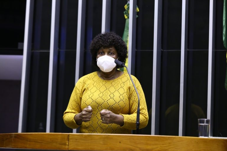 Benedita da Silva: esses trabalhadores estão muito expostos ao risco de contaminação - (Foto: Najara Araujo/Câmara dos Deputados)