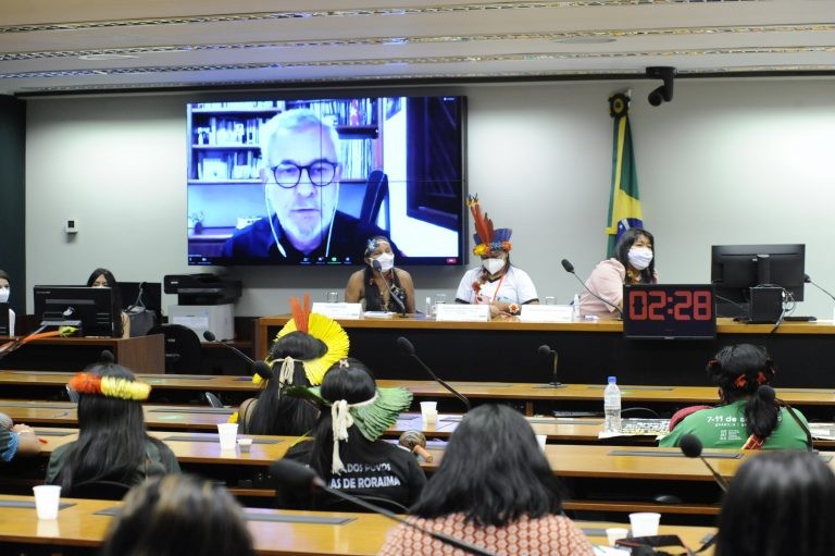 Lideranças indígenas femininas destacam que são vítimas de dupla discriminação: étnica e de gênero - (Foto: Gustavo Sales/Câmara dos Deputados)