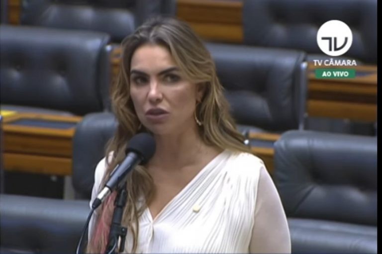 Paula Belmonte, relatora do projeto de lei - (Foto: Reprodução/TV Câmara)