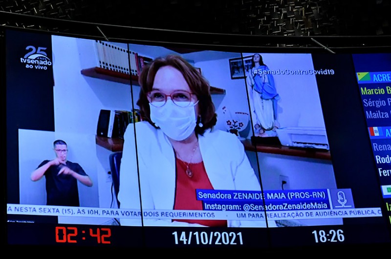 A senadora Zenaide Maia (PROS-RN) destacou o anúncio de David Card como vencedor do prêmio Nobel da Economia - Waldemir Barreto/Agência Senado