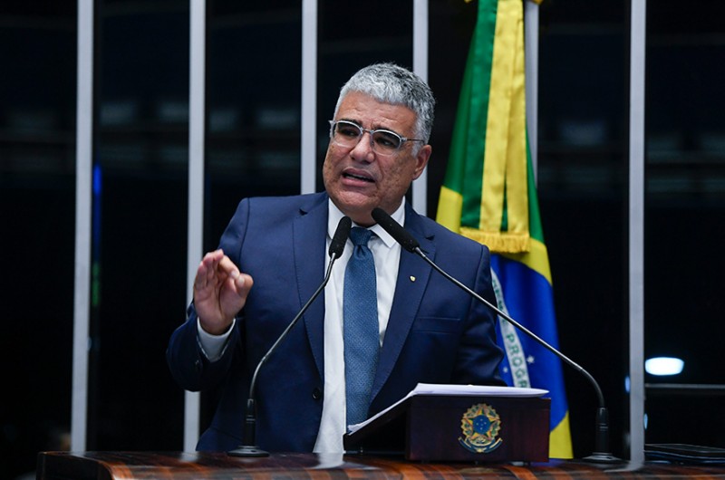 O senador Eduardo Girão (Podemos-CE) pediu que a CPI da Pandemia provoque a Justiça solicitando a imediata remoção de Gabas - Jefferson Rudy/Agência Senado