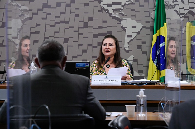 Presidente da Comissão de Relações Exteriores, Kátia Abreu comanda a reunião desta quinta-feira - Edilson Rodrigues/Agência Senado