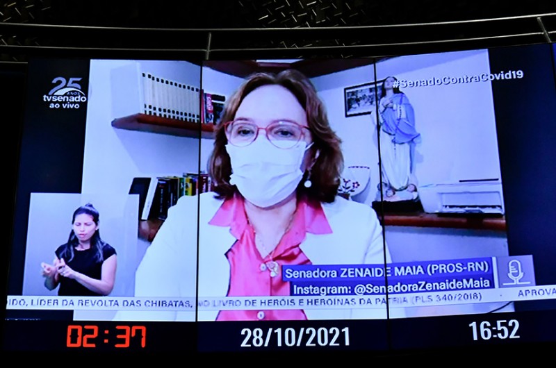 A senadora Zenaide Maia foi a relatora do projeto que criou a frente - Waldemir Barreto/Agência Senado