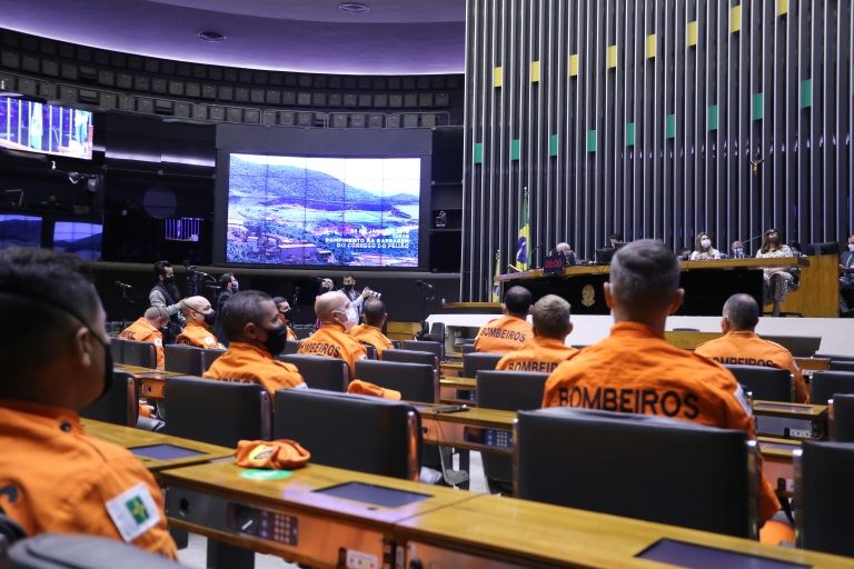Sessão solene que marcou os mil dias de Brumadinho homenageou os bombeiros - (Foto: Cleia Viana/Câmara dos Deputados)