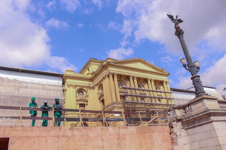 Obra de restauração do Museu do Ipiranga em São Paulo - (Foto: Governo de São Paulo)