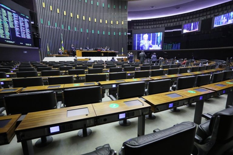 Sessão virtual do Congresso Nacional, no Plenário da Câmara - (Foto: Cleia Viana/Câmara dos Deputados)