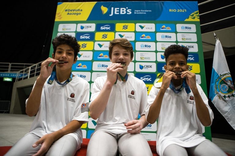 Premiação da Ginástica Artística nos Jogos Escolares Brasileiros 2021 - (Foto: Matheus Bacelar/ Min. Cidadania)
