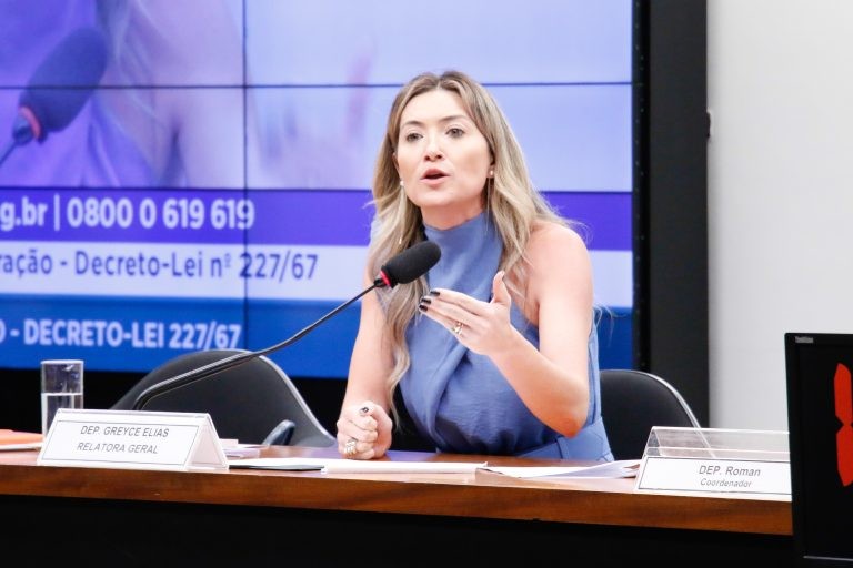 Greice Elias refutou acusações de que relatório beneficia grandes mineradoras - (Foto: Marina Ramos/Câmara dos Deputados)