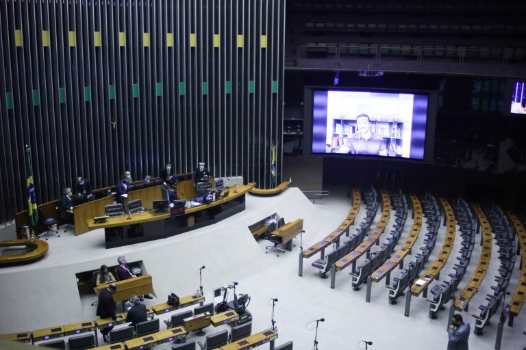 Deputados votam em sessão remota - (Foto: Paulo Sergio/Câmara dos Deputados)