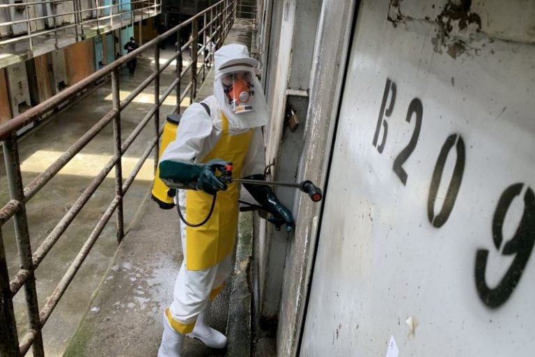 Higienização em presídio do Pará durante a pandemia de Covid-19 - (Foto: Akira Onuma/Superintendência do Sistema Penitenciário-Pará)