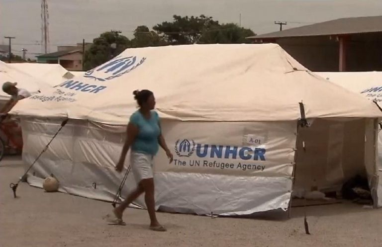 Acampamento de venezuelanos em Boa Vista (RR) - (Foto: Reprodução/NBR)