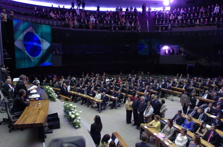 Sessão de posse de Lula (segundo mandato), em janeiro de 2007 - (Foto: Acervo Câmara dos Deputados)