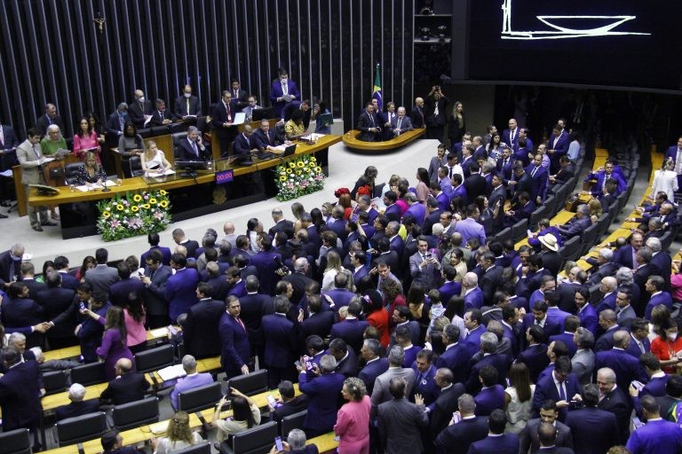 Sessão de posse dos deputados, realizada hoje de manhã - (Foto: Marina Ramos/Câmara dos Deputados)