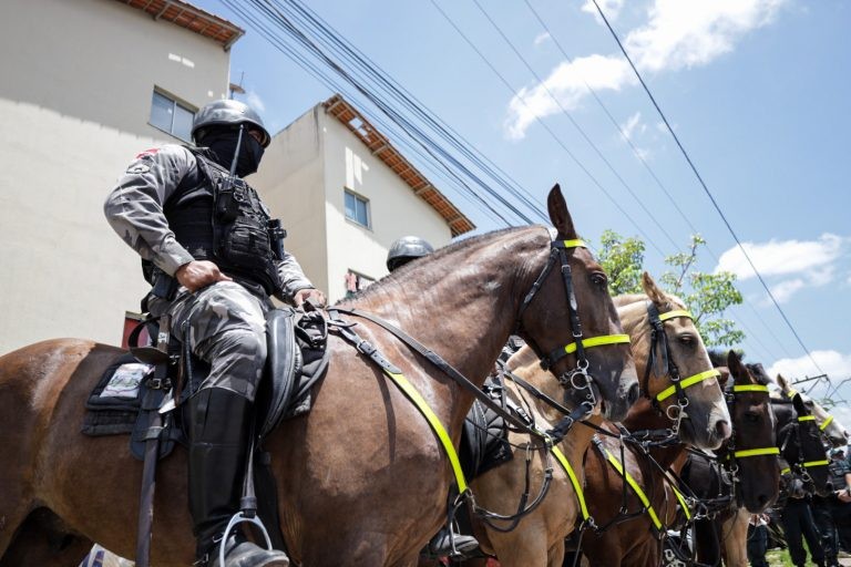 Polícia montada costuma ser usada no controle de manifestações públicas - (Foto: Pedro Guerreiro/Ag. Pará)