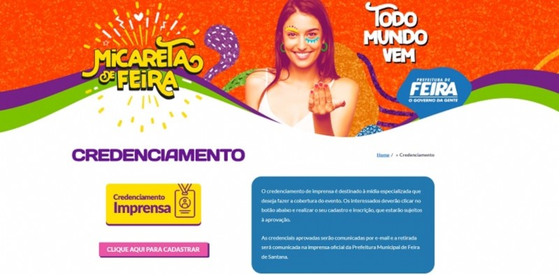 Foto: ReproduÃ§Ã£o/Prefeitura de Feira de Santana - BA