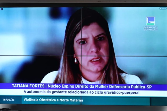 Tatiana Fortes destacou o direito de a gestante fazer escolhas - (Foto: Myke Sena/Câmara dos Deputados)