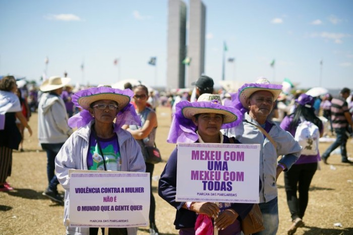 Marcha das Margaridas: mobilização foi criada em homenagem a Margarida Alves - (Foto: Pablo Valadares/Câmara dos Deputados)