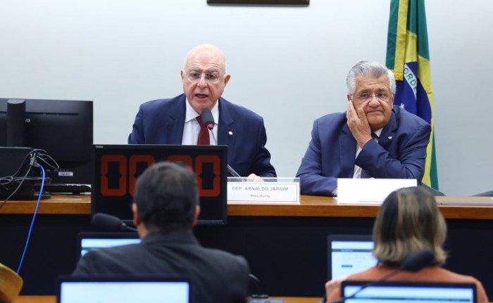 Deputados Arnaldo Jardim e Bacelar em audiência da comissão - (Foto: Vinicius Loures / Câmara dos Deputados)