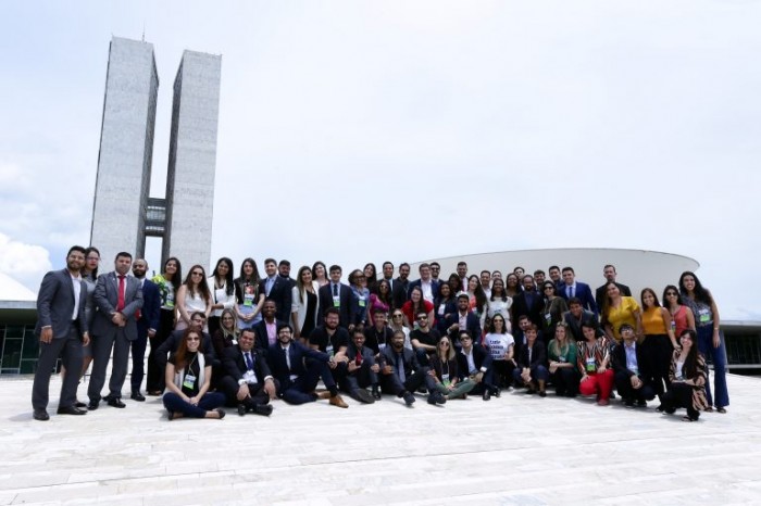Participantes do Estágio-Visita de 2019 - (Foto: Cleia Viana/Câmara dos Deputados)