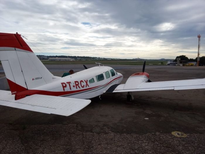 Avião que será leiloado nesta quarta-feira em Goiás - (Foto: Divulgação/MJSP)