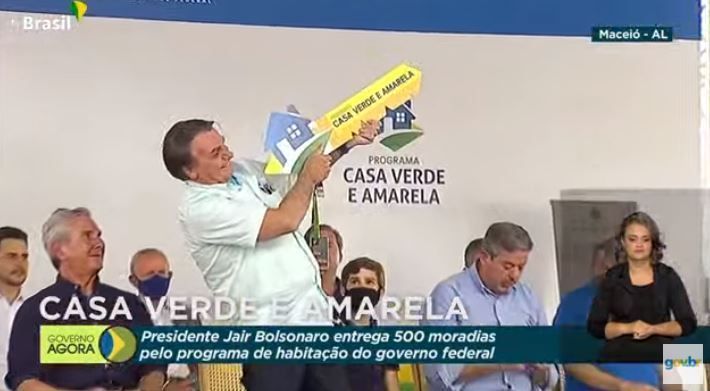 Presidente fez entrega simbólica de 500 apartamentos em Maceió - (Foto: Reprodução/YouTube/TV Brasil)