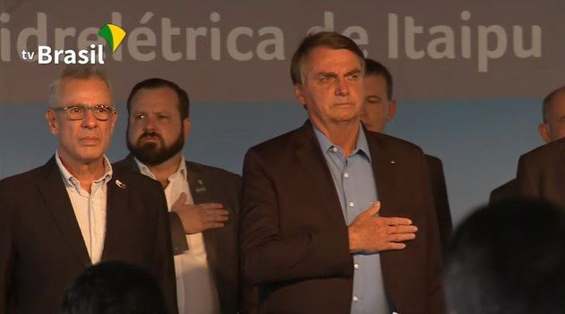 O presidente Jair Bolsonaro em evento em Foz do Iguaçu - (Foto: Reprodução/TV Brasil 25.02.2021)
