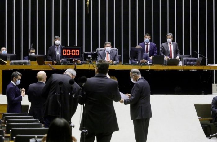 Presidente da Câmara, deputado Arthur Lira (PP - AL), durante sessão - (Foto: Najara Araujo/Câmara dos Deputados-25/02/2021)