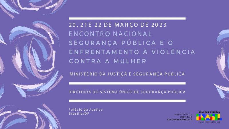 ENCONTRO NACIONAL: SEGURANÇA PÚBLICA E O ENFRENTAMENTO À VIOLÊNCIA CONTRA A MULHER