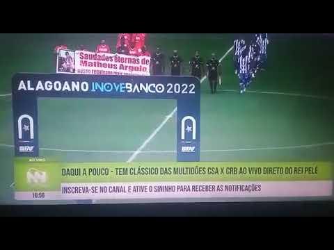  Homenagem do Clube de Regatas Brasil (CRB) a Matheus Argolo, investigador da Polícia Civil da Bahia, falecido em acidente.