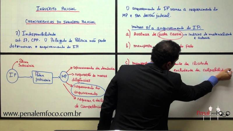 INQUÉRITO POLICIAL 7 - Indisponibilidade do inquérito - Prof. Vinícius Reis