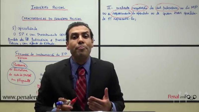  0:10 / 33:55 INQUÉRITO POLICIAL 8 - Formas de Instauração do IP - Prof. Vinícius Reis