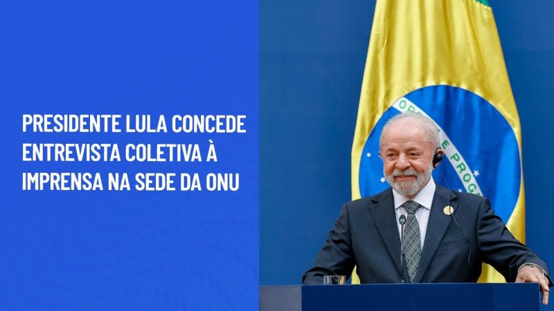 Presidente Lula concede entrevista coletiva à imprensa na sede da ONU